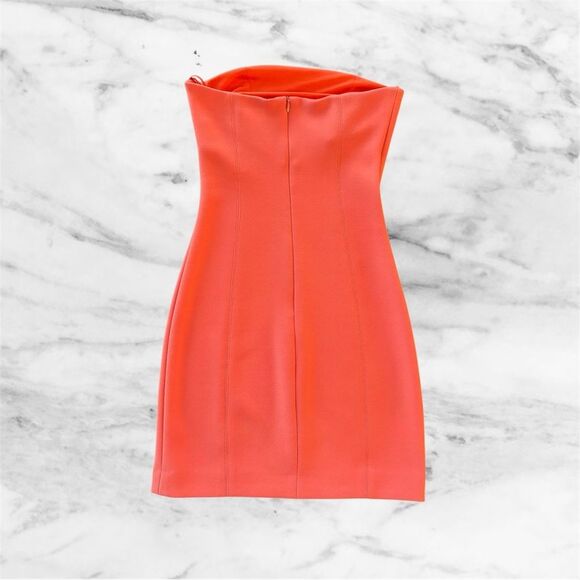 Bec + Bridge Cecily Mini Dress Blood Orange Fitted Cocktail Party - Picture 5 of 7